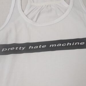 NIIN Nine Inch Nails Pretty Hate Machine Concert Merch White Tank Small NWOT
